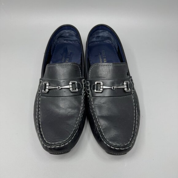 Cole Haan Men\'s  Black Silver Horsebit Moccasin Loafer Shoes Sz 9.5M #C24714 main image 3